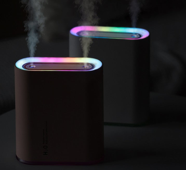 New mini track humidifier USB charging portable air humidifier high capacity household dual jet humidifier